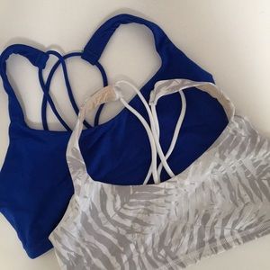 2 Lululemon sports bras like new sz 4